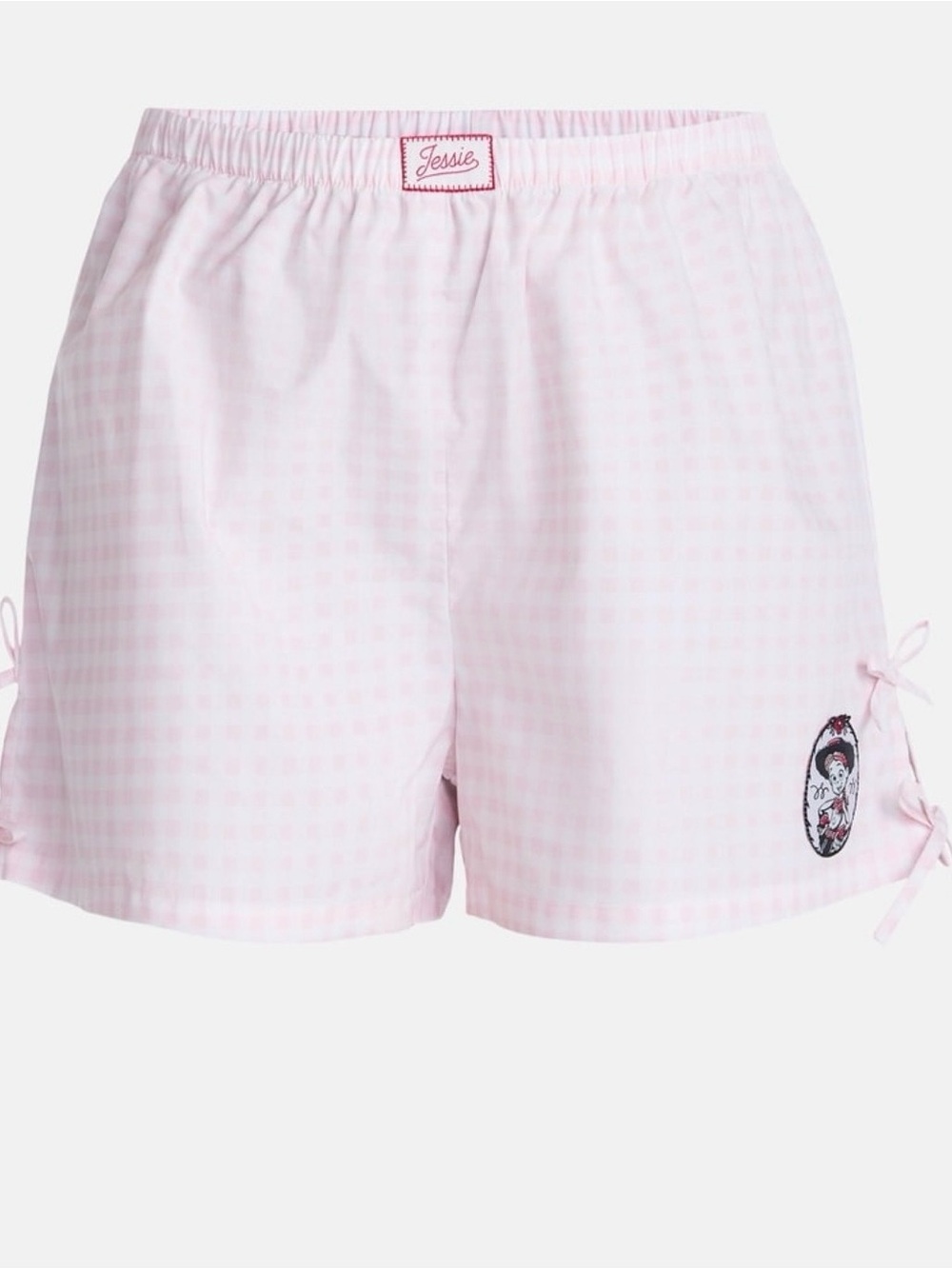 Disney Toy Story Shorts Women’s Lrg NWT Pink White Checks Jessie